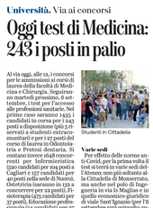 L'articolo su L'Unione Sarda  del 3 settembre 2020 a pagina 18