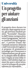 L'articolo su L'Unione Sarda del 5 settembre a pagina 17