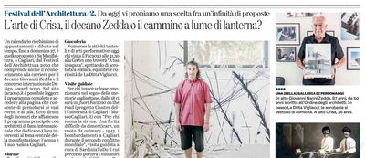 L'articolo di Grazia PIli ne L'Unione Sarda del 20 settembre 2020 a pagina 53