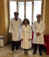 Da sinistra, i ricercatori Bernardo Carpiniello, Federica Pinna e Mirko Manchia
