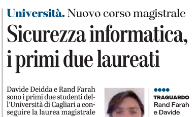 L'articolo su L'Unione Sarda del 27 settembre 2020 a pagina 23