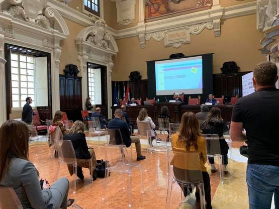 Un'immagine della conferenza stampa di questa mattina (foto Sergio Nuvoli)