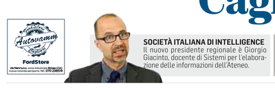 La notizia su L'Unione Sarda del 4 ottobre 2020