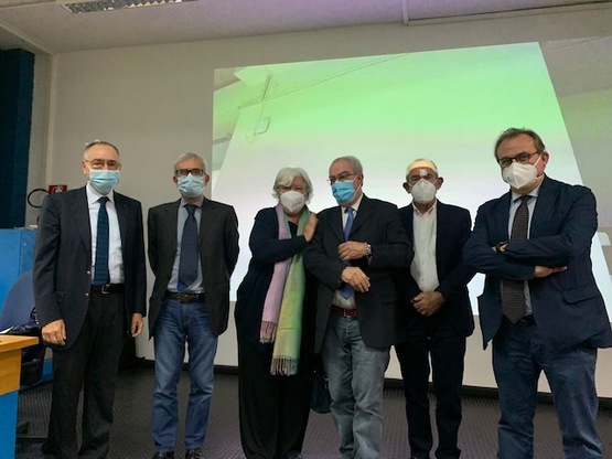Da sinistra, Giorgio La Nasa, Pierluigi Cocco, Maria Del Zompo, Francesco Marongiu, Carlo Carcassi e Gabriele Finco