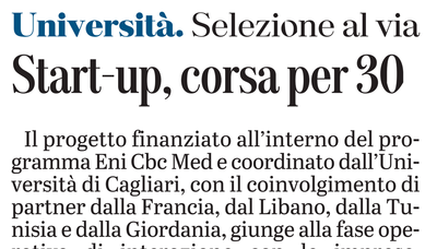 La notizia su L'Unione Sarda dell'11 ottobre 2020