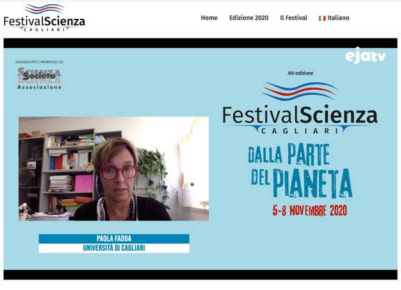 Paola Fadda durante la conferenza stampa di presentazione del Festival Scienza