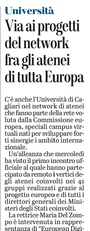 L'articolo su L'Unione Sarda del 6 novembre 2020 a pagina 22