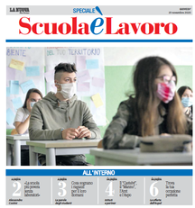 La copertina dell'inserto dedicato al collegamento tra Scuola e Lavoro