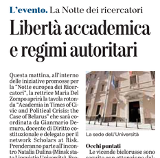 L'articolo su L'Unione Sarda del 27 novembre 2020 a pagina 32