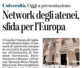La notizia su L'Unione Sarda del 1 dicembre 2020