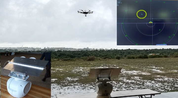 L'immagine ritrae una fase dei test del progetto RadarDrone