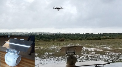 Un'altra inquadratura dei test del progetto RadarDrone (foto concessa da Giorgio Montisci)