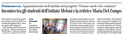 Leggi l'articolo su L'Unione Sarda del 20 dicembre 2020 a pagina 48