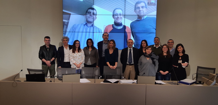 La foto scattata nel 2018 all'insediamento del team per l'avvio di Impatti-No