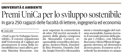 La notizia su La Nuova Sardegna del 14 gennaio 2021 a pagina 8