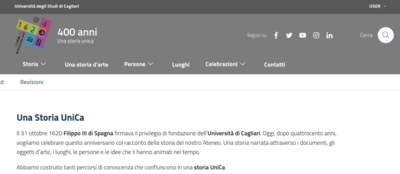 Il portale "400: una storia UniCa"