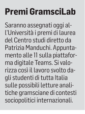 La notizia su L'Unione Sarda del 25 gennaio 2021 a pagina 16