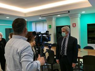 Italo Meloni intervistato da Rossella Romano per il TG della RAI
