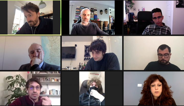 Un momento dell'incontro on line "S.A.D. Stati A Distanza" con Lo Stato Sociale
