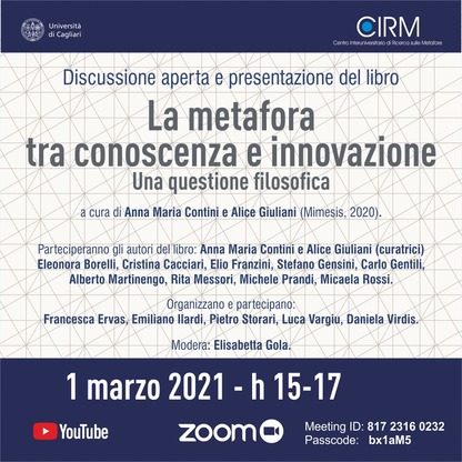 Discussione aperta e presentazione del libro La Metafora tra Conoscenza e Innovazione: Una Questione Filosofica