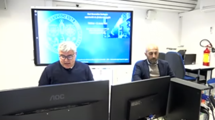Riccardo De Lisa (a sinistra) e Luca Piras introducono il webinar