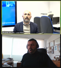 Luca Piras e Luca Saba dialogano durante il webinar