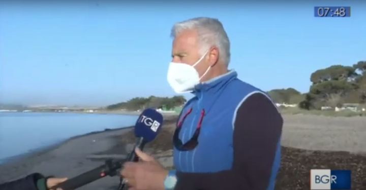 Intervista con Sandro Demuro realizzata da Alice Monni sulla spiaggia del Poetto il 17 marzo 2021 all'interno di Buongiorno Regione Sardegna condotto in studio da Elisabetta Atzeni
