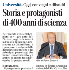 La notizia su L'Unione Sarda del 19 marzo 2021 a pagina 21