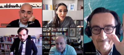 In senso orario, Giovanni Coinu, Carla Bassu, Gianmario Demuro, Tommaso Edoardo Frosini, Marco Betzu