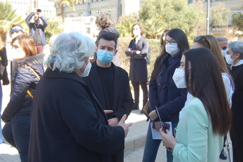 La prof.ssa Del Zompo incontra i rappresentanti degli studenti prima dell'ianugurazione