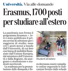 La notizia su L'Unione Sarda del 30 marzo 2021 a pagina 21