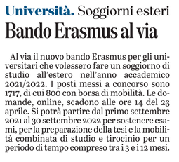La notizia su L'Unione Sarda del 2 aprile 2021 a pagina 15