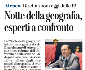 La notizia su L'Unione Sarda del 9 aprile 2021 a pagina 21