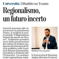La notizia su L'Unione Sarda del 10 aprile 2021 a pagina 26