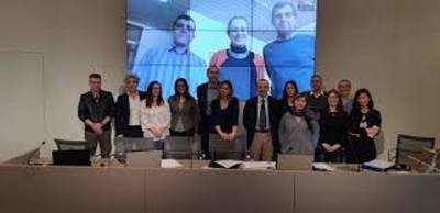 La foto scattata nel 2018 all'insediamento del team dei trasportisti di Cagliari per l'avvio di Impatti-No