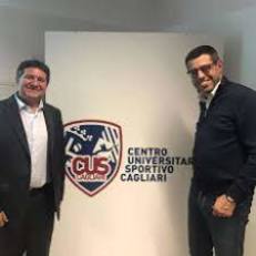 Da sinistra, Il rettore dell'Universit&agrave; del capoluogo e il presidente del Cus Cagliari, Francesco Mola  e Marco Meloni