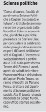 La notizia su L'Unione Sarda del 23 aprile 2021 a pagina 21