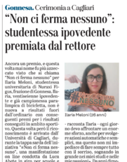 L'articolo su L'Unione Sarda del 24 aprile 2021 a pagina 34