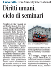 La notizia su L'Unione Sarda del 26 aprile 2021 a pagina 16