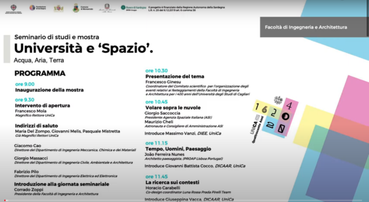 Universit&agrave; e &lsquo;Spazio&rsquo; - Acqua, Aria, Terra