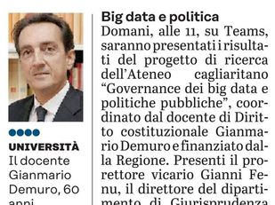 La notizia su L'Unione Sarda del 6 giugno 2021 a pagina 23