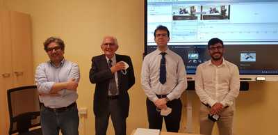 Da sinistra, il team del laboratorio, Vittorio Pelligra, Aldo Pavan, Maurizio Romano e Mattia Porta