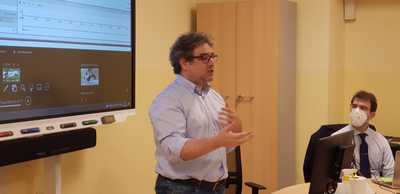 Vittorio Pelligra durante la presentazione del laboratorio