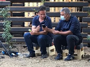 Orani (Nu). Da sinistra, Ivan Blecic e Carlo Atzeni
