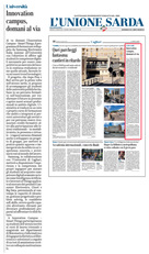 Il ritaglio dell'articolo pubblicato il 31 agosto sul quotidiano L'UNIONE SARDA