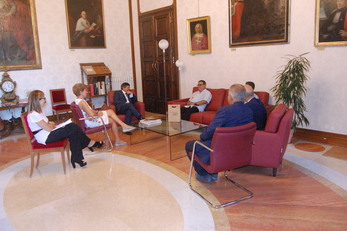 Un momento dell'incontro di questa mattina