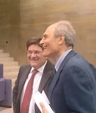Giacomo Cao con il Rettore Francesco Mola