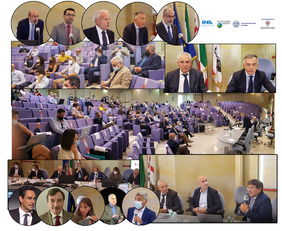 Alcuni momenti della lunga giornata di workshop nell'aula magna di Ingegneria