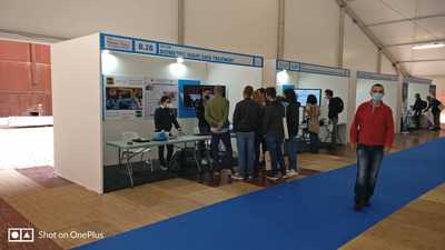 Roma. Un'immagine della fiera e dello stand del gruppo di ricercatori cagliaritani