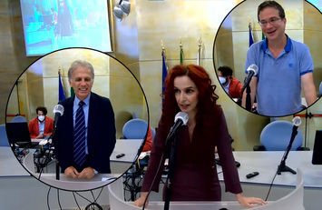 Da sinistra, Giorgio Massacci, Ester Cois e Ivan Blecic